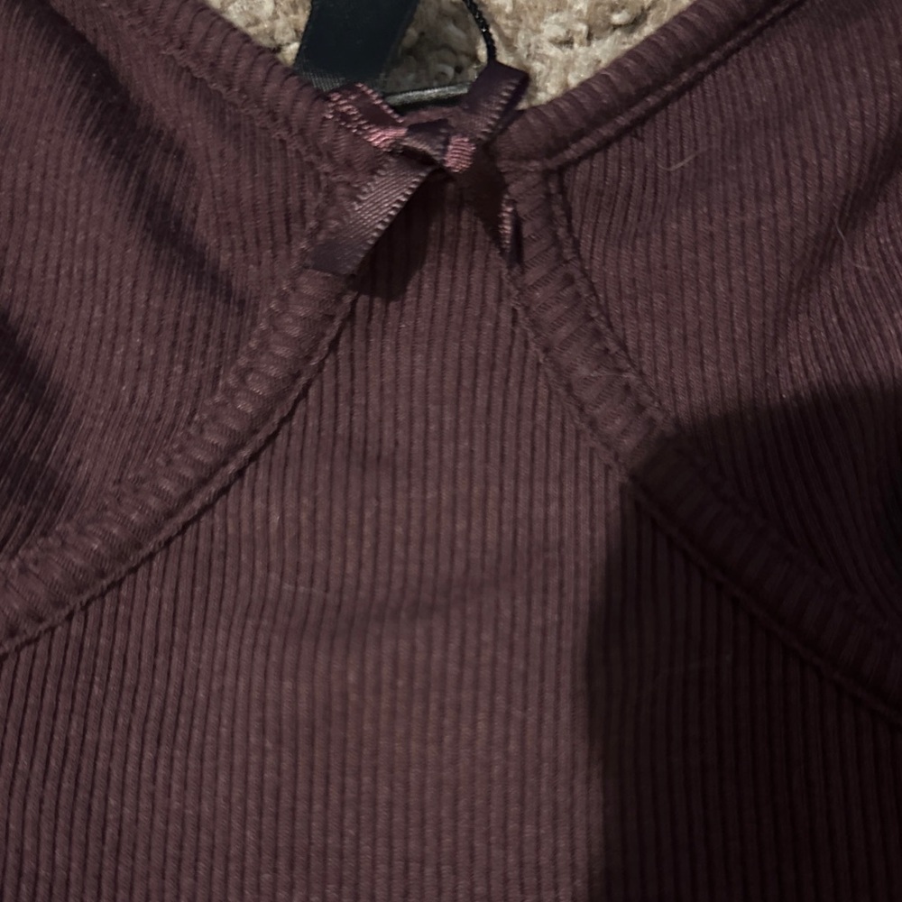 Brown Ruffled Strap Crop Top - Picture 7 of 7
